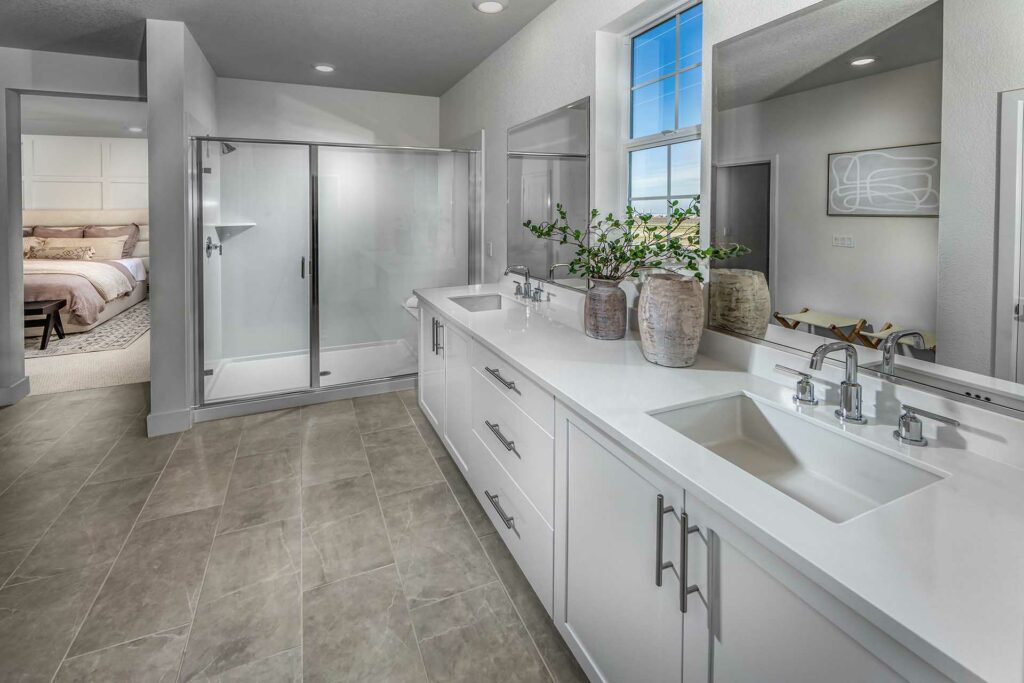 Primary Bath | Plan 1 | Fairgrove | Tracy Hills