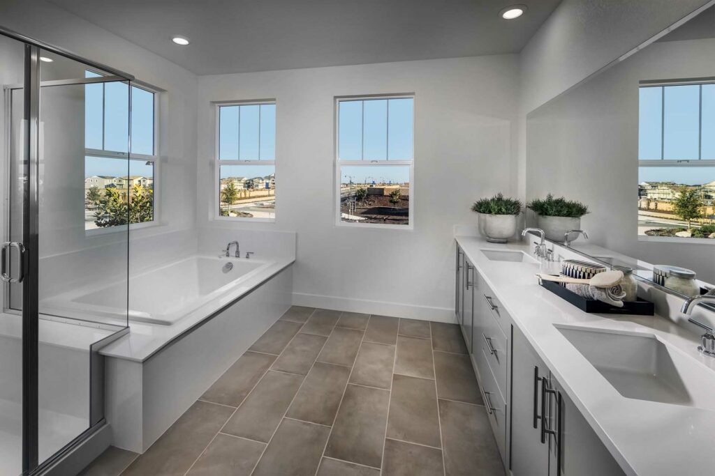 Primary Bath | Plan 3 | Fairgrove | Tracy Hills