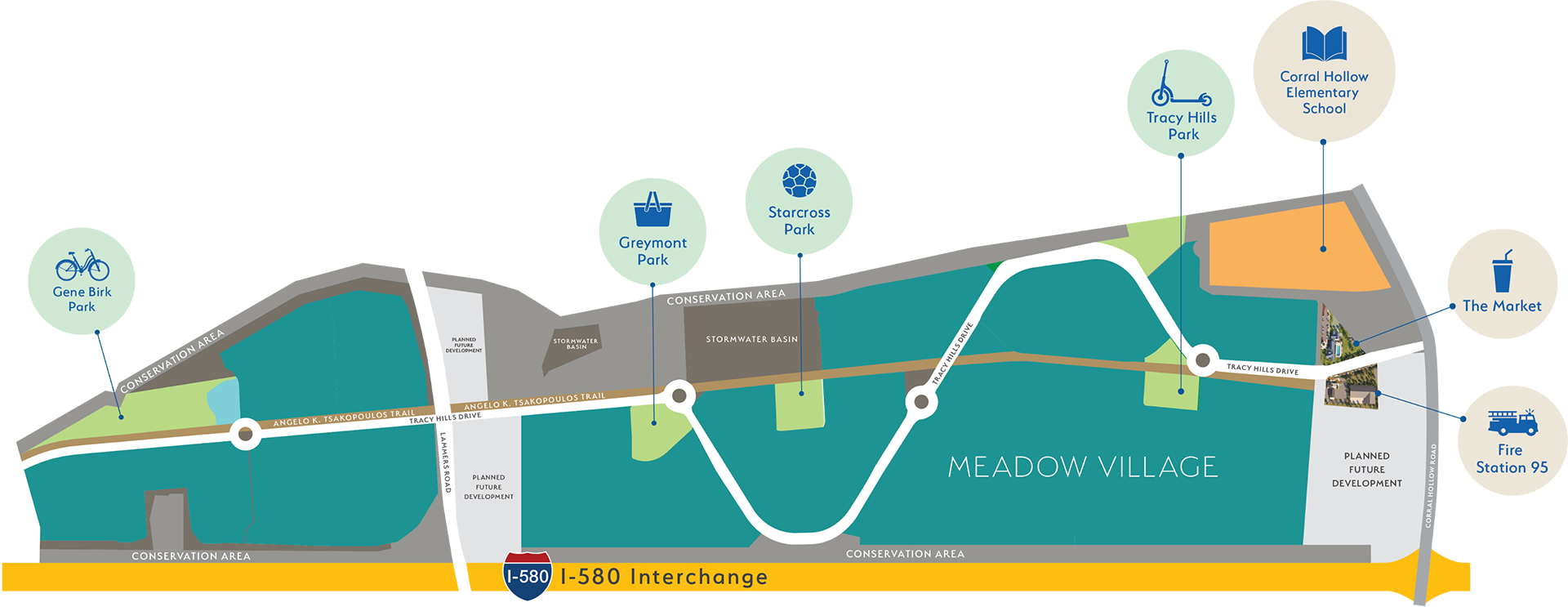 Map of Meadow Village at Tracy Hills