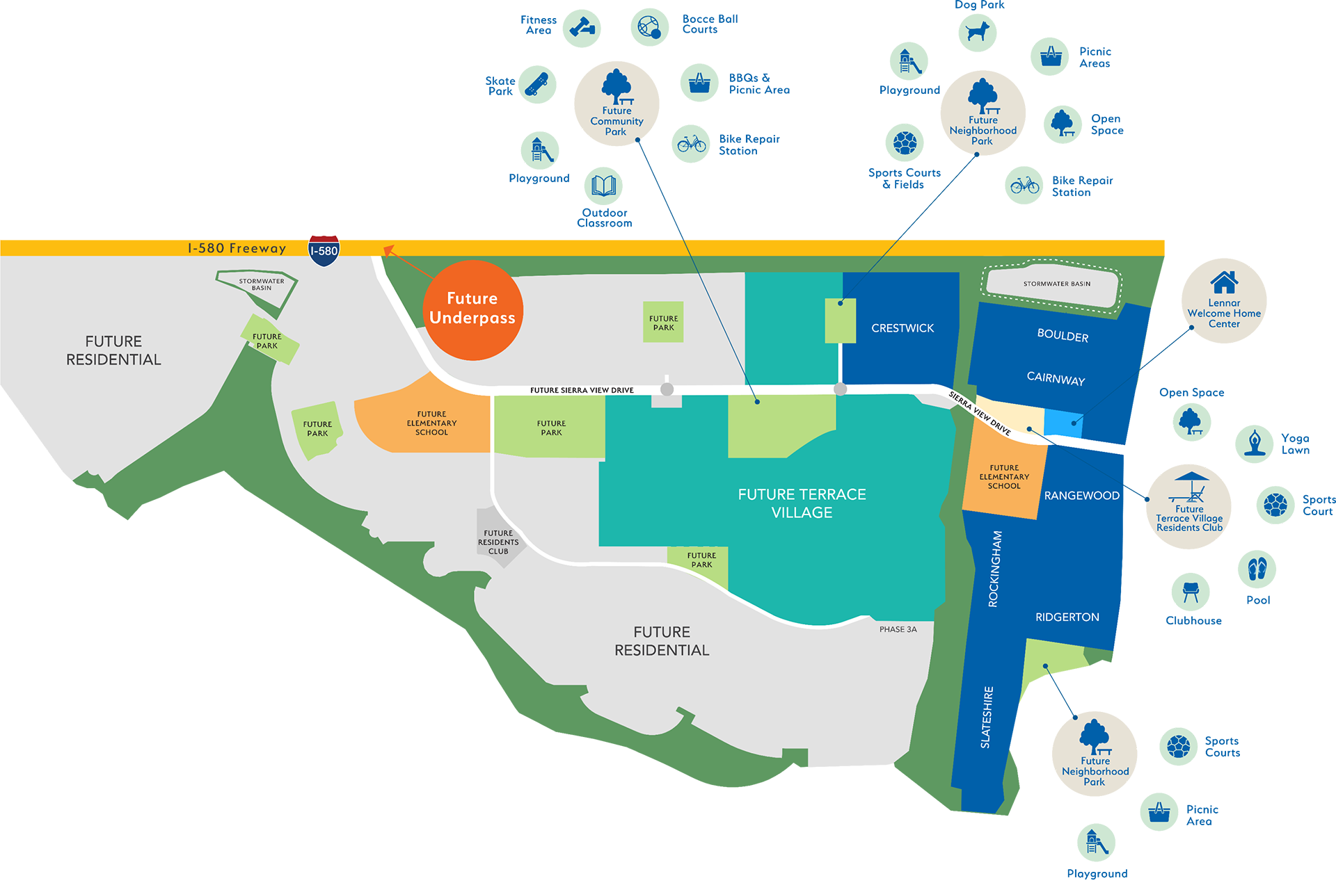 Map of Terrace Village at Tracy Hills