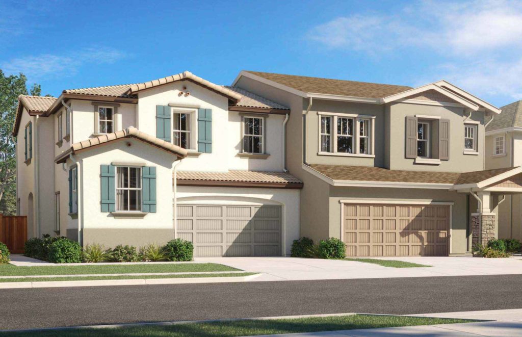 exterior rendering of Plan 1A at Amethyst at Tracy Hills