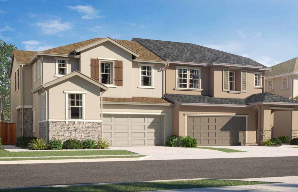 exterior rendering of Plan 1C at Amethyst at Tracy Hills