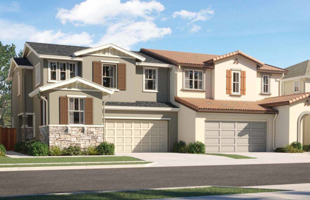exterior rendering of Plan 1D at Amethyst at Tracy Hills