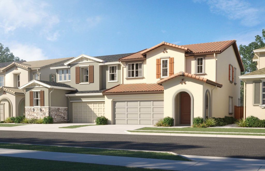 exterior rendering of Plan 2A at Amethyst at Tracy Hills