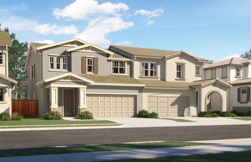 exterior rendering of Plan 2D at Amethyst at Tracy Hills