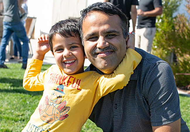 Father and son at the Tracy Hills Fall Celebration